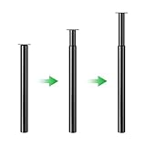 Dhouse 1 Stück Regulierbare Tischbeine 710-1100mm Höhenverstellba Tischbeine Möbelfuß Durchmesser 60 Zylindrisch Metall Tischbeine Geeignet für Bar-Frühstückstisch Schreibtisch (Schwarz)