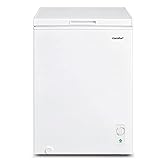 Comfee RCC100WH1(E) Gefriertruhe / 211 kWh/Jahr / 85 cm hoch / 99L / Einstellbarer Temperaturregler / Hängekorb innen / Starke Gefrierleistung / Weiß