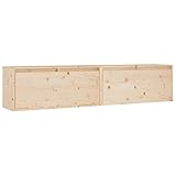 vidaXL 2X Massivholz Kiefer Wandschrank Hängeschrank TV Schrank Fernsehschrank Lowboard Fernsehtisch Regal Aufbewahrung Badschrank 80x30x35cm