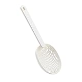 LIFKOME Lo Mein Sieb Schöpfkelle Aus Edelstahl Sieb Aus Edelstahl Sieb Für Nudeln Spaghetti Schaumlöffel Küchensieb Küchensieb Schaumlöffel Filterlöffel Nudelsieb Weiß