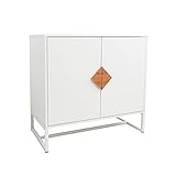 Regal, großer Lagerschrank mit 2 Regalen, Sideboard-Buffetschrank, weißer Bodenschrank mit 2 Türen für Küche, Esszimmer, Wohnzimmer 31,7 * 15,7 * 29,5 Zoll
