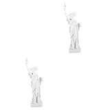 HANABASS 2 Stück Freiheitsstatue Modell Esstischdekoration Helle Hausdekoration Mini-Geschenke New York City Souvenir Geschenk Liberty Island-Sammlung Replik Der Freiheitsstatue