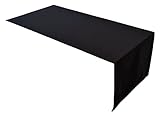 Lemos Home Hochwertiger Tischläufer Tischwäsche aus 100% Baumwolle Kollektion Konzept, Farbe & Größe wählbar (Tischläufer - 30x100cm, Schwarz)