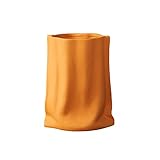 guoqunshop Blumenvase, 24 cm, orange, Keramikvase, modernes Zuhause, Restaurant, Couchtisch, Büro, Schreibtisch, Dekoration, Vase, kristallklare Glasvase