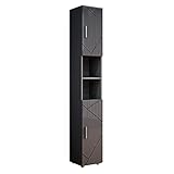 Vicco Badschrank Hochschrank Badezimmerschrank Irma Badregal 6 Fächer (Anthrazit Hochglanz)