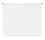 deko-raumshop Tageslichtrollo Seitenzugrollo Kettenzugrollo Rollo Vorhang lichtdurchlässig Blickdicht Farbe Weiß Breite 60-200 cm Sonnenschutz Sichtschutz Montage Wand und Decke (180 x 180 cm)