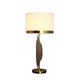 BinOxy Nachttischlampe Kreative Tischlampen Legierung Nachttischlampen mit Stofflampenschirm Moderne luxuriöse Nachttische Lampen for Home Office Restaurantlampe, 21,6 'H Lampe für Schlafzimmer