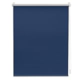 Lichtblick, 80 cm x 150 cm (B x L) in Blau, Verdunklungsrollo Klemmfix, Bohren, Sonnen, Sicht, Hitze-& Kälte-Schutz, reflektierende Thermo-Rollo Funktion, Verdunkelung für Fenster & Türen, Stoff
