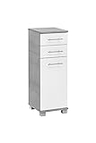 Schildmeyer Nitro Highboard 136973, Holzwerkstoff, steingrau/weiß matt, Midischrank