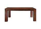MASSIVMOEBEL24.DE | Oxford Esstisch aus Massivholz Mammut #614 | aus Akazienholz - Nougat, lackiert | 180x90x76 cm | im Kolonial-Stil | Massivholztisch Esszimmertisch