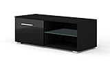 BIM Furniture TV Lowboard Schrank Mona 100 cm TV Tisch Sideboard TV Kommode HiFi-Tisch (Schwarz ohne LED)