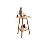 AOKLEY Kleiner Tisch Einfache Beistelltisch 2-Lagen Kleiner Couchtisch Mode-Endtisch Wohnzimmer Büro-Sofa-Couchtisch-Lampentabelle Couchtisch Klein