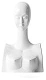 Statue Handwerk skulptur Rolle Keramik Statue Dekoration Dekoration Dekoration zubehör abstrakt Kunst Schwarze und weiße Figuren wohn zubehör Skulpturen (Color : White)