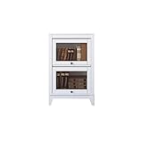 GRFIT Bücherregale Bücherregal Regal raumhohe leichte Glastürstudienstudienablagerung Schlafzimmer Wohnzimmer Bücherregal Bücherregale Standregal (Color : Wit, Size : 80CM Three Doors)