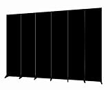 Raumteiler Trennwand, Paravent Raumtrenner Schwarzer moderner Faltbarer Raumteiler, 150 160 170 180 cm freistehender Trennwand-Sichtschutz, 3 4 5 6 7 Paneele Innenlobby Freizeitbereich Raumtrennung (