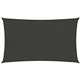 JUNZAI Sonnensegel, Sichtschutz Balkon, Balkon Sonnenschutz, Sonnenschutzsegel,Regenschutz Balkon, Seitenmarkise, Sichtschutz Terrasse, 160 g/m² Anthrazit 3x6 m HDPE