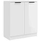 Schrank, Hochglanz-Weiß, robust, 60 x 30 x 70 cm, multifunktional, glatt, einfach für Bilderrahmen