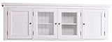 Casa Padrino Landhausstil Küchenhängeschrank/Oberschrank Weiß 192 x 31 x H. 65 cm - Küchenschrank mit 4 Türen