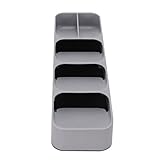 Shoze Besteckkasten Kompakter Besteckteiler Schublade für Küche Kunststoff Küchenschublade Organizer für Besteck Löffel 39.6 x 11x 5.5CM (Grau)