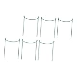 Yardwe 6 Stück Pflanzenstützpfähle Spalier Pflanzkasten Werkzeugständer Hauspflanzentöpfe Halbrund Gartenpfähle Gartenpfähle Arme Weinrebe Halbrund Pflanzenstütze Eisen