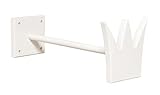 BioKinder Betthimmel-Halter Himmelstange Krone Mobilehalter aus zertifiziertem Massivholz Kiefer Naturweiß lasiert, L 44 cm