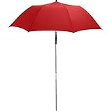 FARE Reise-Sonnenschirm Travelmate Camper UV Schutz 50+ für Koffer Flugzeug Camping Balkon Strand Garten (Rot)