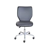 SDFGH Bürostuhl mit mittlerer Rückenlehne mit passenden Farbrollen, graues Kunstleder, Gaming-Stuhl Bürostühle (Farbe: D, Größe: Hellgrau)