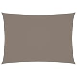 Nice Cool-Sonnensegel, Oxford-Stoff, rechteckig, 3 x 5 m, Taupe