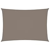 Nice Cool-Sonnensegel, Oxford-Stoff, rechteckig, 3 x 5 m, Taupe