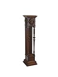 Blumensäule Gründerzeit um 1880 | Blumenständer Eiche massiv | Beistelltisch antik | Blumentisch | H: 128 cm (11060)