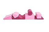 INNOCENT KIDOO® Bausteinset 7er-Set Schaumstoffbausteine in Pink/Bordeaux Rot | Bauklötze Riesenbausteine | Aktivitätsspielblöcke für zum Toben und Klettern | Großbausteine Mehrfarbig