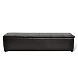 ZEYUAN Bank mit Stauraum, Schuhbank, Schuhregal, Schuhablage, Sitzbank Flur, Dielen- & Flurmöbel, Schuhschrank, Braun 168x44x44 cm