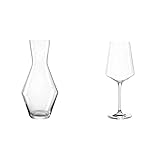 Leonardo Puccini Karaffe, edle Glas-Karaffe im modernen Design 1400 ml, 069527 & Leonardo Puccini Weißwein-Gläser, 6er Set, spülmaschinenfeste Wein-Gläser, Kelch mit gezogenem Stiel, 560 ml, 014789