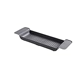 Badewannen-Aufbewahrungsregal, Badewannenablage, Regal, Duschwanne, Badezimmerutensilien, Make-up-Handtuch-Organizer, Küchenspüle, Abflusshalter (grau)