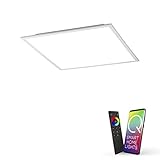 Paul Neuhaus Q-Flag, LED Panel, 45x45, Smart-Home | dimmbare Decken-Lampe mit steuerbarer Farbtemperatur, warmweiss - kaltweiss | Decken-Leuchte Alexa & Google Home kompatibel