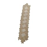 SUIOPPYUW Tischläufer, Spitze, Tischdecke, Stoff, Esszimmer, Teeschrank, Staubschutz, exquisites Design, Küche, Hochzeit, Versammlungen, Partys, Kaffeefarbe, 35 * 200 cm