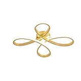 SHABOZ Deckenlampe Schlafzimmerlampe Goldene Zimmerlampe Blütenblatt Unregelmäßiges Muster Schlafzimmer-Gästezimmerlampe