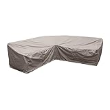 Raffles Covers RDLHS305 Abdeckhaube für Gartenmöbel Ecksofas 305 x 305 x 95 H: 100/65 cmLounge Sitzgruppe Wetterschutz, Hülle für EIN großes Möbelset