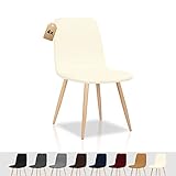 FIGOOO Stuhlhussen 4er Set Strech Stuhlhussen Skandinavisch Universal Abnehmbar Waschbar Schonbezüge Stuhlbezug für Küchenstühle Hotel Bankett(Beige,4pcs)