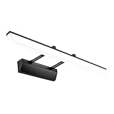 Spiegel Frontlicht Edelstahl Spiegel Scheinwerfer Badezimmer Spiegelschrank Licht Badezimmer LED WC Wandleuchte Wasserdichte und Anti-Beschlag Spiegelbeleuchtung (Color : Black White Light)