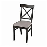Ikea INGOLF Stuhl braun-schwarz / Nolhaga grau-beige