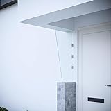 Home & Garden mit Seitenwand für Türüberdachung transparent 50x100 cm aus gehärtetem Glas