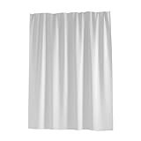 Nischenwäschekorb Schmal Weißer Badezimmer-Duschvorhang, dick und pflegeleicht, perfekt für Lange Duschen oder Badewannen Metall Korb (White, F)