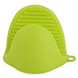 Kochhandschuhe Silikon Hitzebeständig Ofenisolierte Ofen-Küchenhandschuhe Isolierhandschuhe Mikrowellen-Kieselsäure-Silikon-Küche, Esszimmer & Bar Steinofenplatte Backofen (Green, One Size)