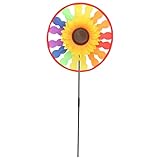 TRWMZ 10 Stück Sonnenblumen-Windmühlenwirbelnde Windspinner Home Yard Garden Kinetic Spinners Windräder