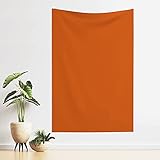 IUBBKI 102 cm x 152 cm Wandteppich, gebranntes Orange, einfarbig, Wanddekoration, Wandbehang, langlebige Wand-Tagesdecke für Wohnzimmer, Schlafzimmer