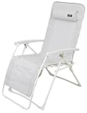 Westfield® Relaxliege XL hellgrau weiß textilen belastbar bis 140kg