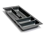 Besteckeinsatz Schubladeneinsatz Besteckkasten Comfort Universal | für 30er Schubladen | zuschneidbar | Silbergrau