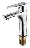 Badezimmer-Waschbecken-Wasserhahn, bleifrei, massives Messinggehäuse, moderne Einhebel-Waschtischarmatur