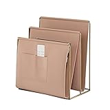 XENITE Zeitungsständer Desktop Leder Zeitschriftenhalter Schlafzimmer Boden Zeitschriftenhalter Dekorativ for Zuhause oder Büro-Beige||35 * 23 * 40cm Kiosk